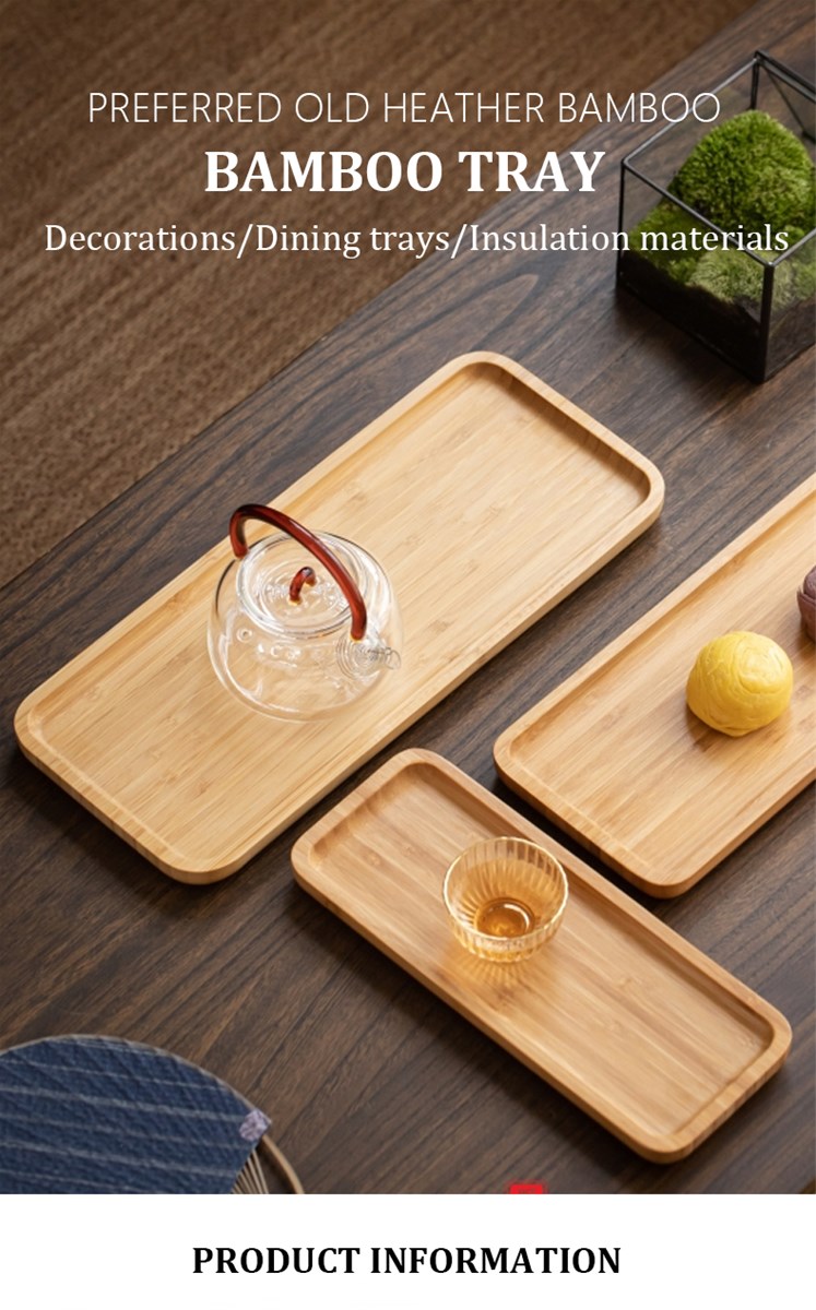 Bamboo tray decorationdinner plateinsulation material