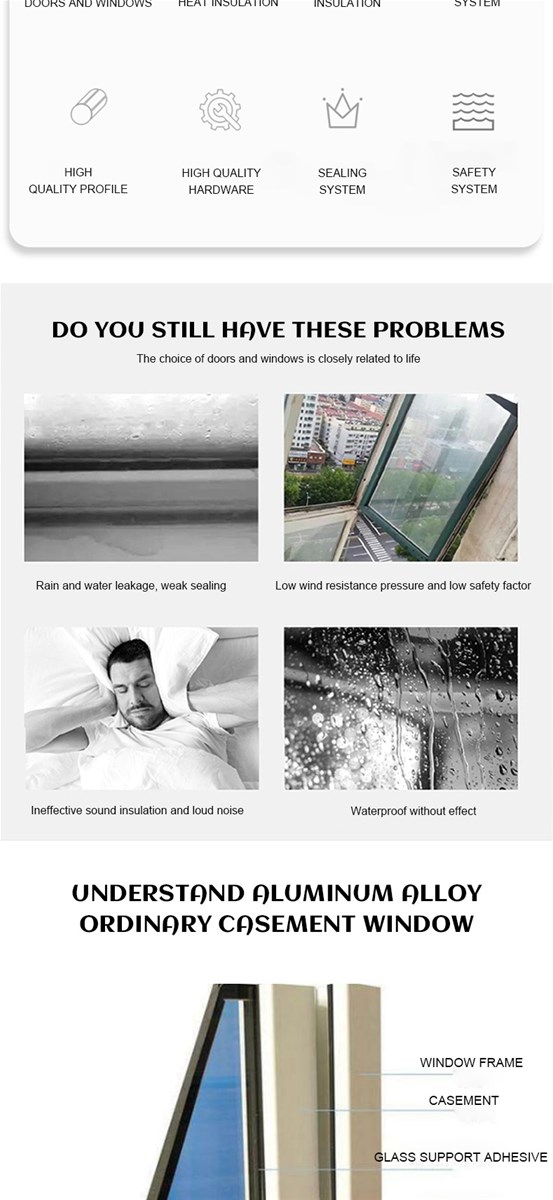 Aluminum alloy casement window