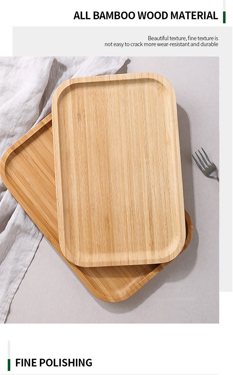 Bamboo tray decorationdinner plateinsulation material