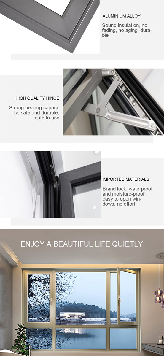 Aluminum alloy casement window