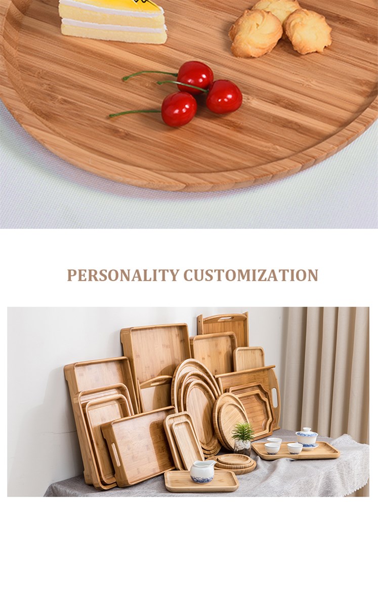 Bamboo tray decorationdinner plateinsulation material