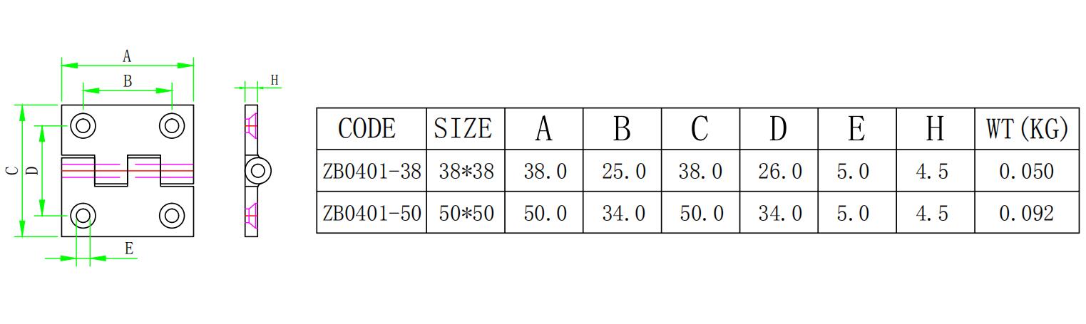 stainless steel deck fitting hardware marine grade flat hinges