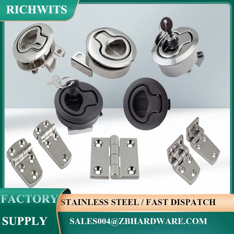 stainless steel deck fitting hardware marine grade flat hinges