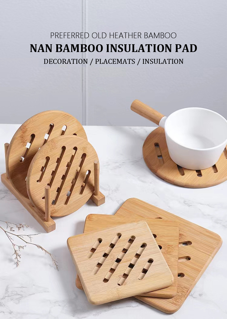 Heat insulation table mat bamboo and wood crafts
