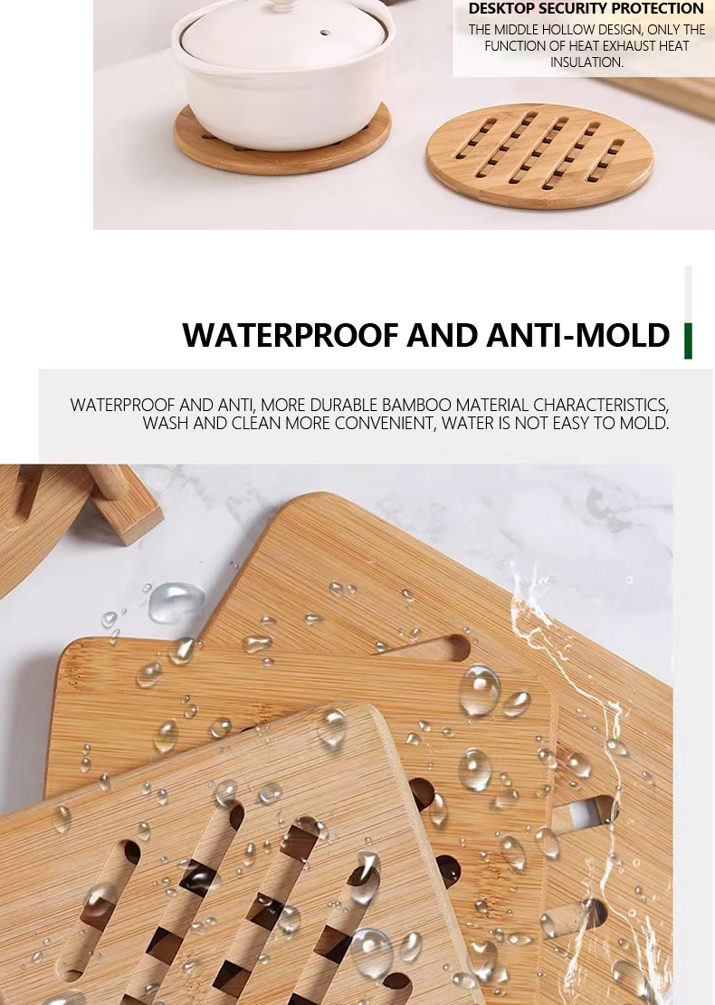 Heat insulation table mat bamboo and wood crafts