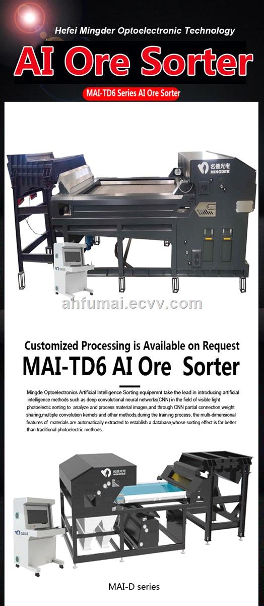 Heavy modelMAITD6single layer 6 channels AI ore sorting machine ore peparator mineral sorter