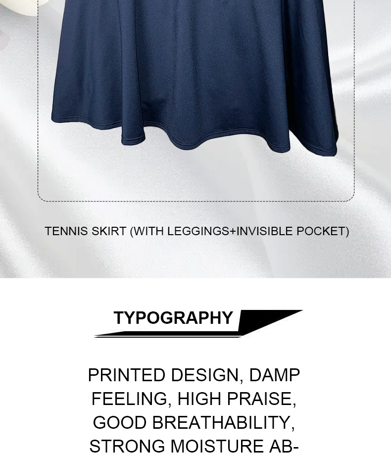 Tennis dress with leggings with invisible pockets