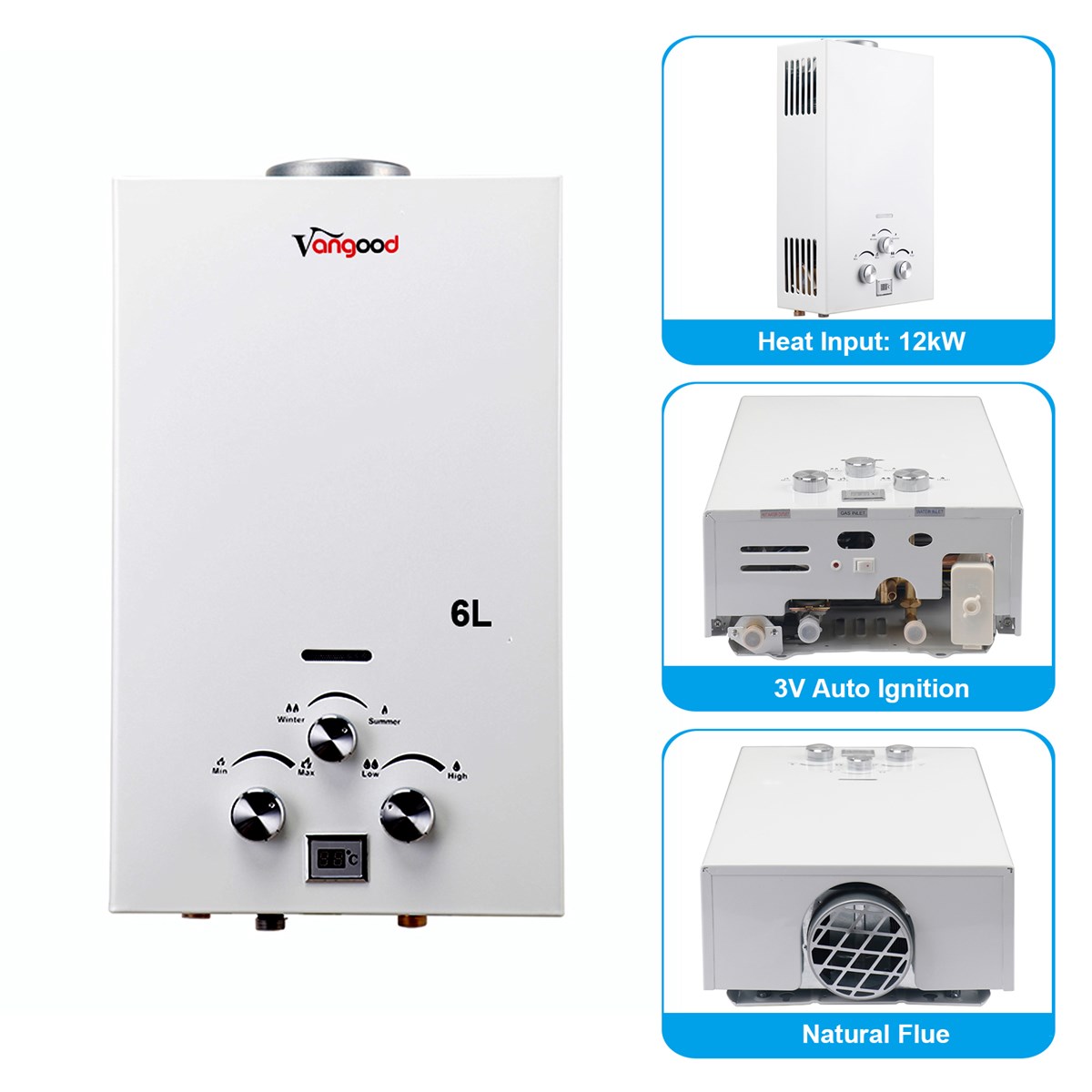 6L to 8L 10L 12L 14L 16L 20L 24L Natural Boiler Instant Gaz Propane Tankless Lpg Geyser Gaswaterheaters
