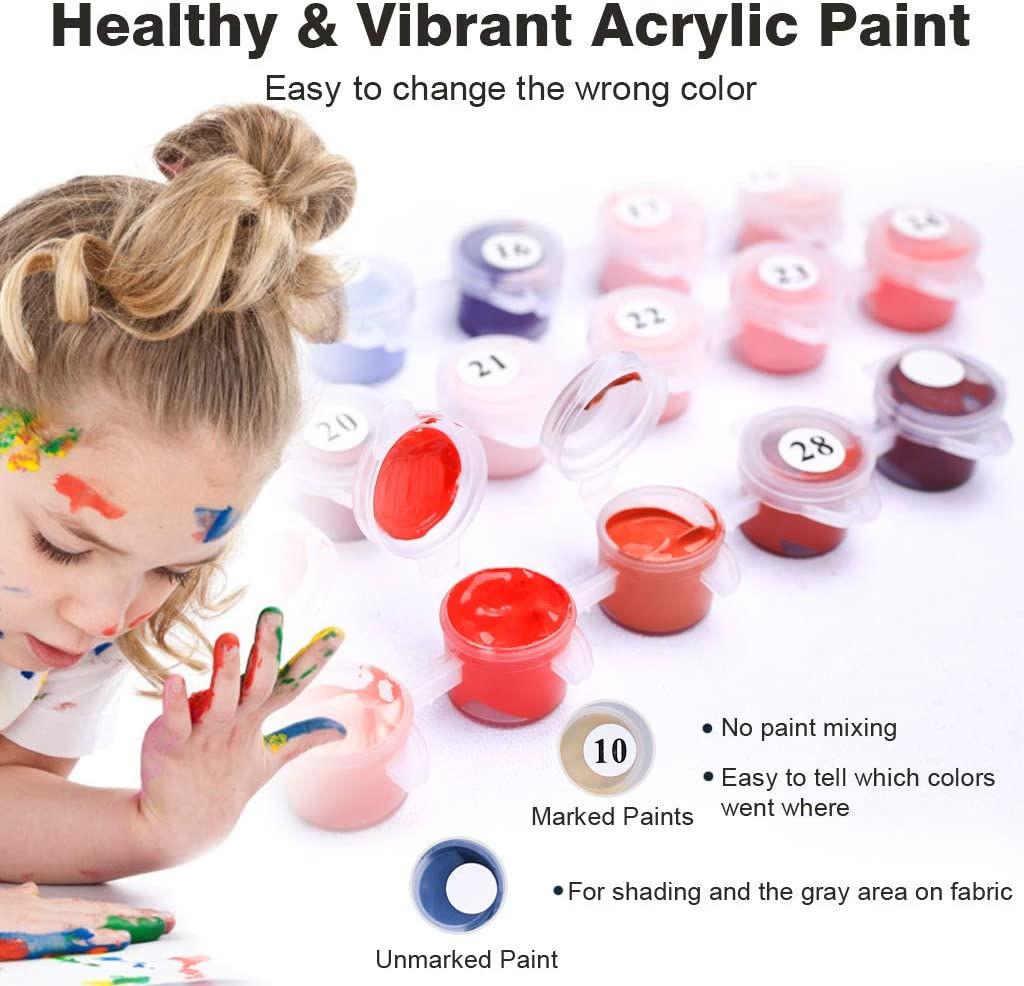 Cheap price by digital painting with frame adult and childrens painting digital kits