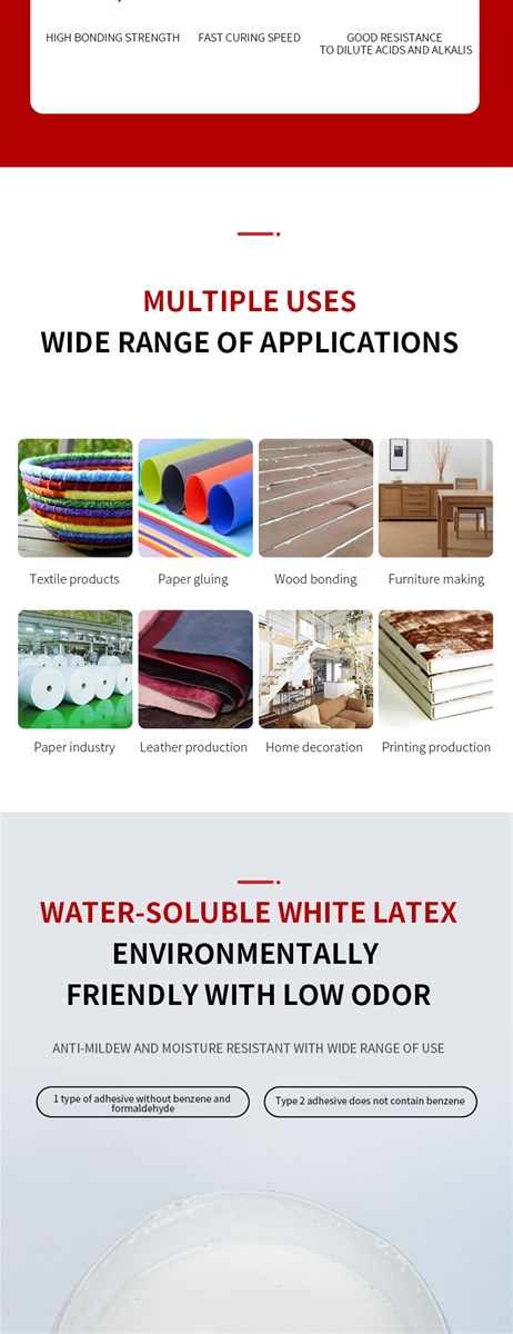 Crystalline white latex is mainly used as a raw material for watersoluble architectural coatings