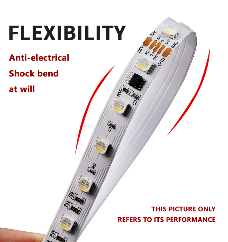 New Product UCS2904 New Magic color 36V 12w RGBW LC8824 54ledsm 30mroll flex led strip