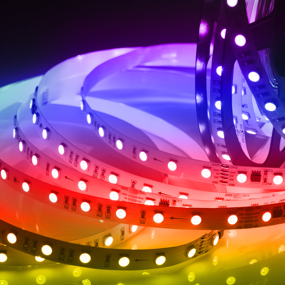 New Product UCS2904 New Magic color 36V 12w RGBW LC8824 54ledsm 30mroll flex led strip