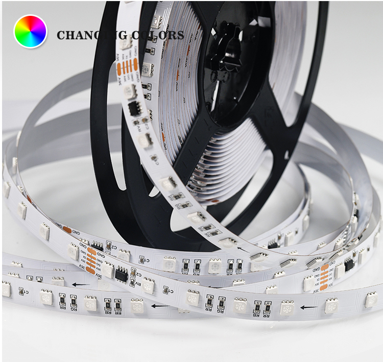 WS2811digital pixel led strip 54ledsm DC36v super length 30m per roll constant current smart led strip rgb