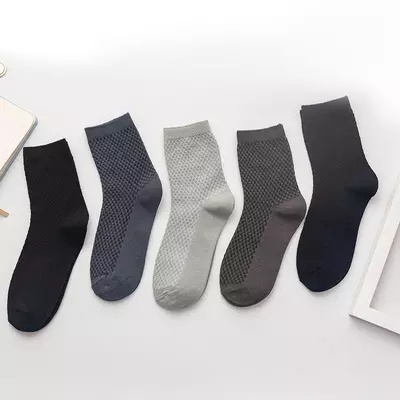 YQ63 Bamboo Fiber Socks For Mens Dress Business Men Crew Socks Organic Comfortable Soft Thin Breathable socks