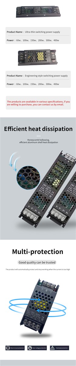 Black Diamond switching power supplies are available in three types Economy Slim and Engineering