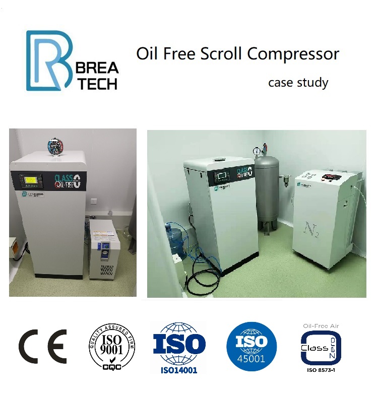 Oil free scroll compressor 22kw 30kw