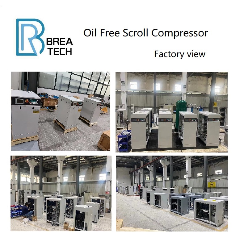 Oil free scroll compressor 22kw 30kw