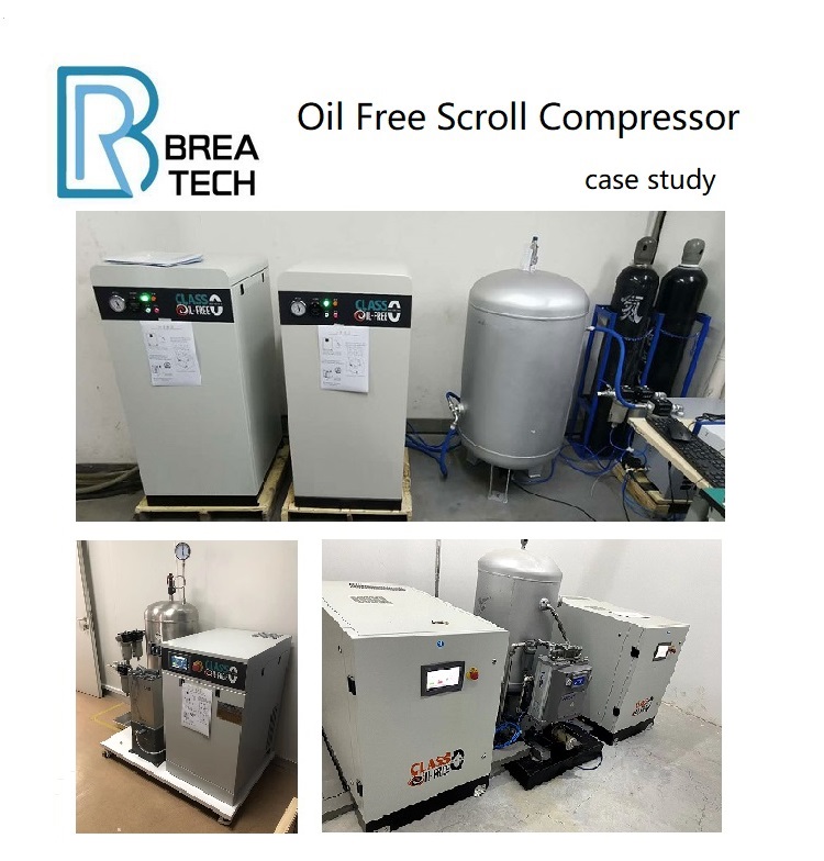 Oil free scroll compressor 22kw 30kw