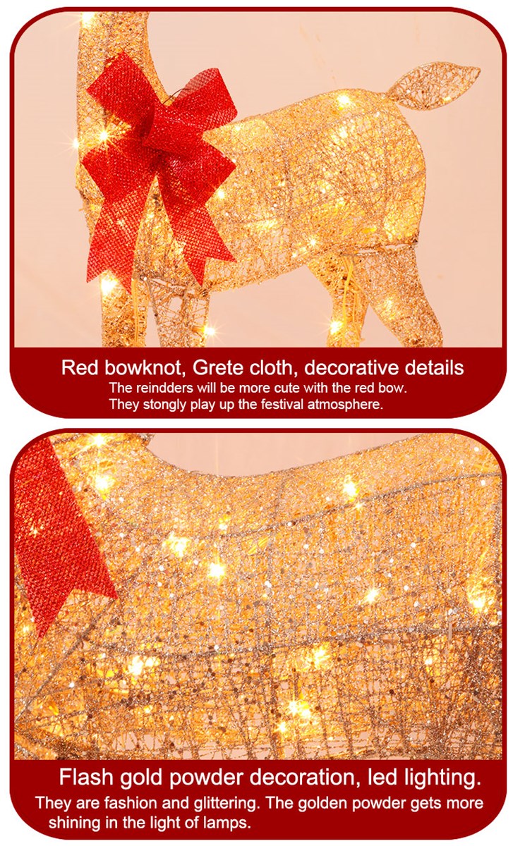 Christmas Indoor Outdoor Reindeer Family Motif Light