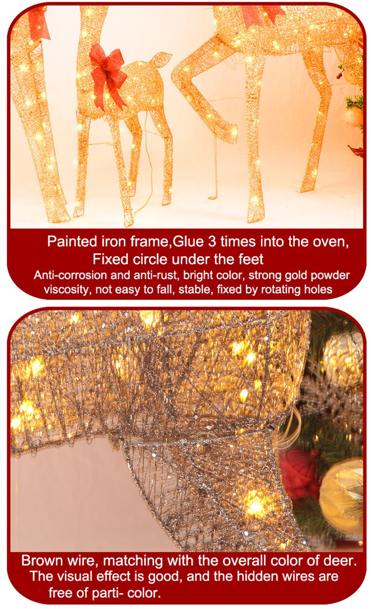 Christmas Indoor Outdoor Reindeer Family Motif Light