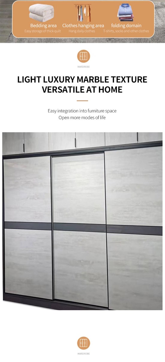 All solid wood wardrobe household bedroom childrens storage cabinet simple modern log sliding door large wardrobe