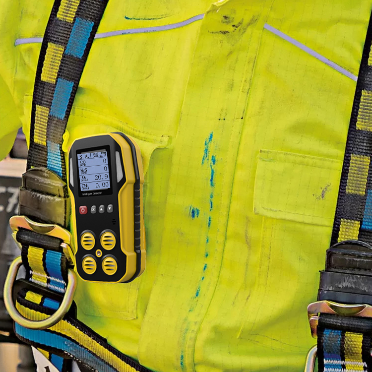 Affordable Handheld air sampling pump 1500mA Li battery portable CH4 O2 CO H2S multi gas detector analyzer