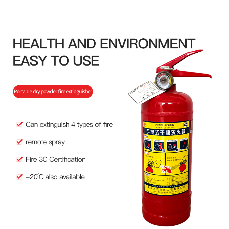 Portable dry powder fire extinguishers are highly efficient nontoxic and odourless and can be stored for a long time