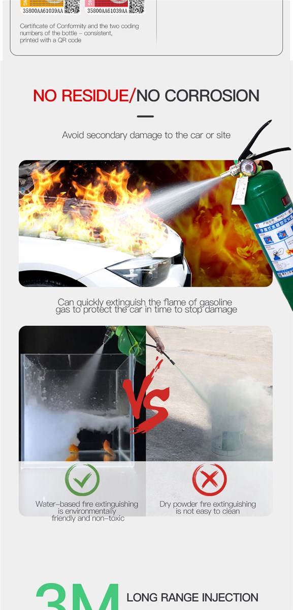 Waterbased extinguishers are suitable for extinguishing initial fires of flammable solids or liquids insoluble in water