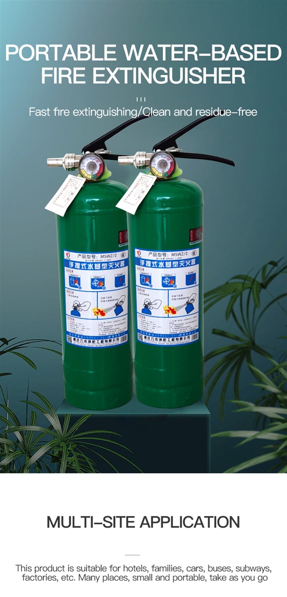 Waterbased extinguishers are suitable for extinguishing initial fires of flammable solids or liquids insoluble in water