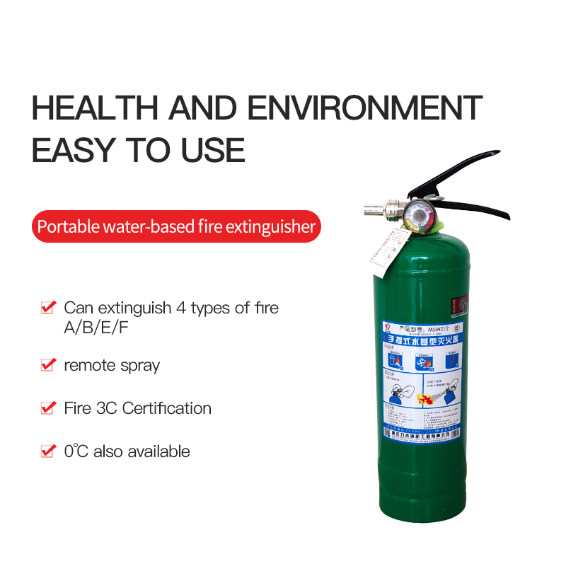 Waterbased extinguishers are suitable for extinguishing initial fires of flammable solids or liquids insoluble in water