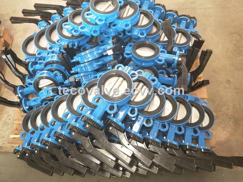 Resilient seat butterfly valves wafer type