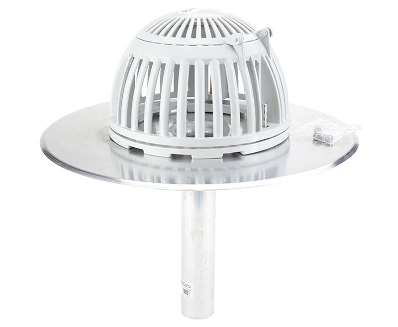 Heavy Duty Spun Aluminum Retrofir Roof Drain with Aluminum Strainer Clamp Ring