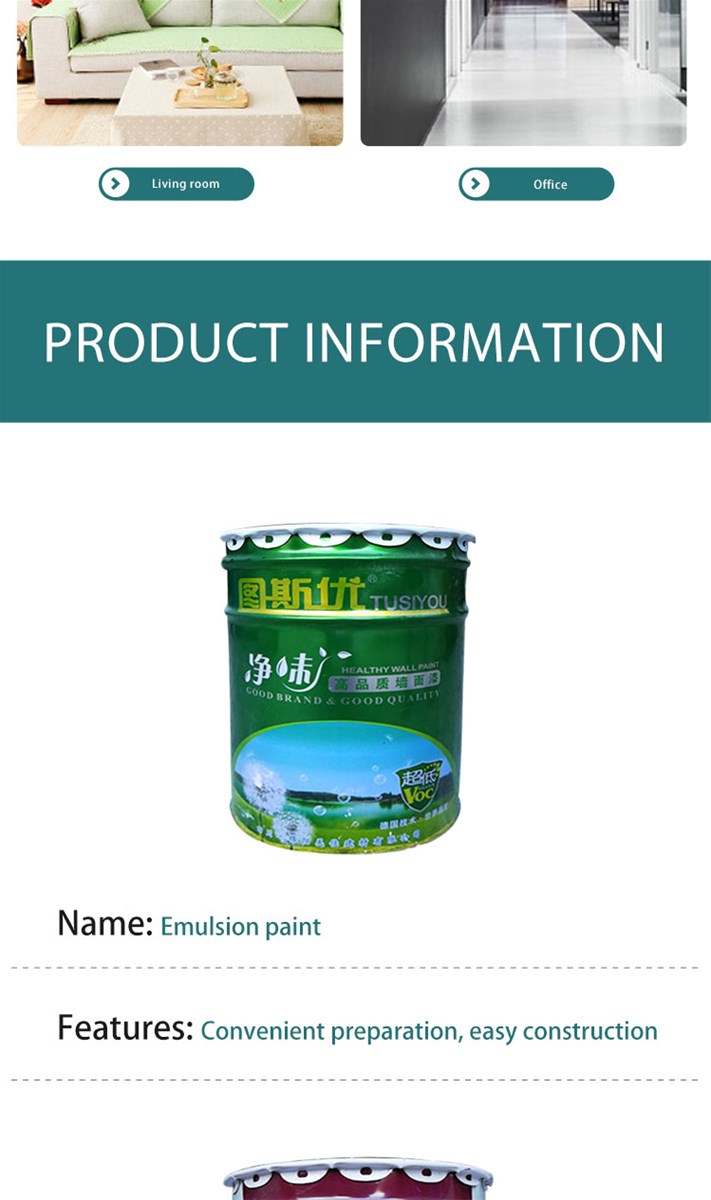 Emulsion paint multifunctional high quality exterior emulsion paint support customization