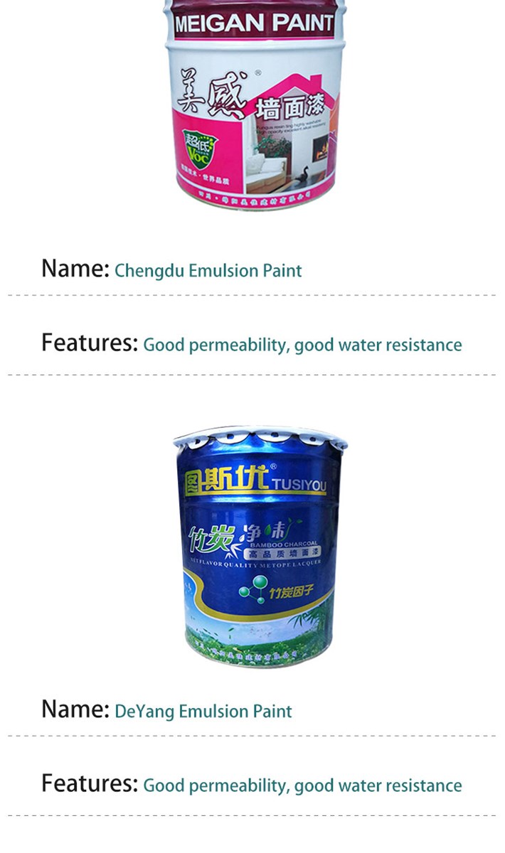 Emulsion paint multifunctional high quality exterior emulsion paint support customization