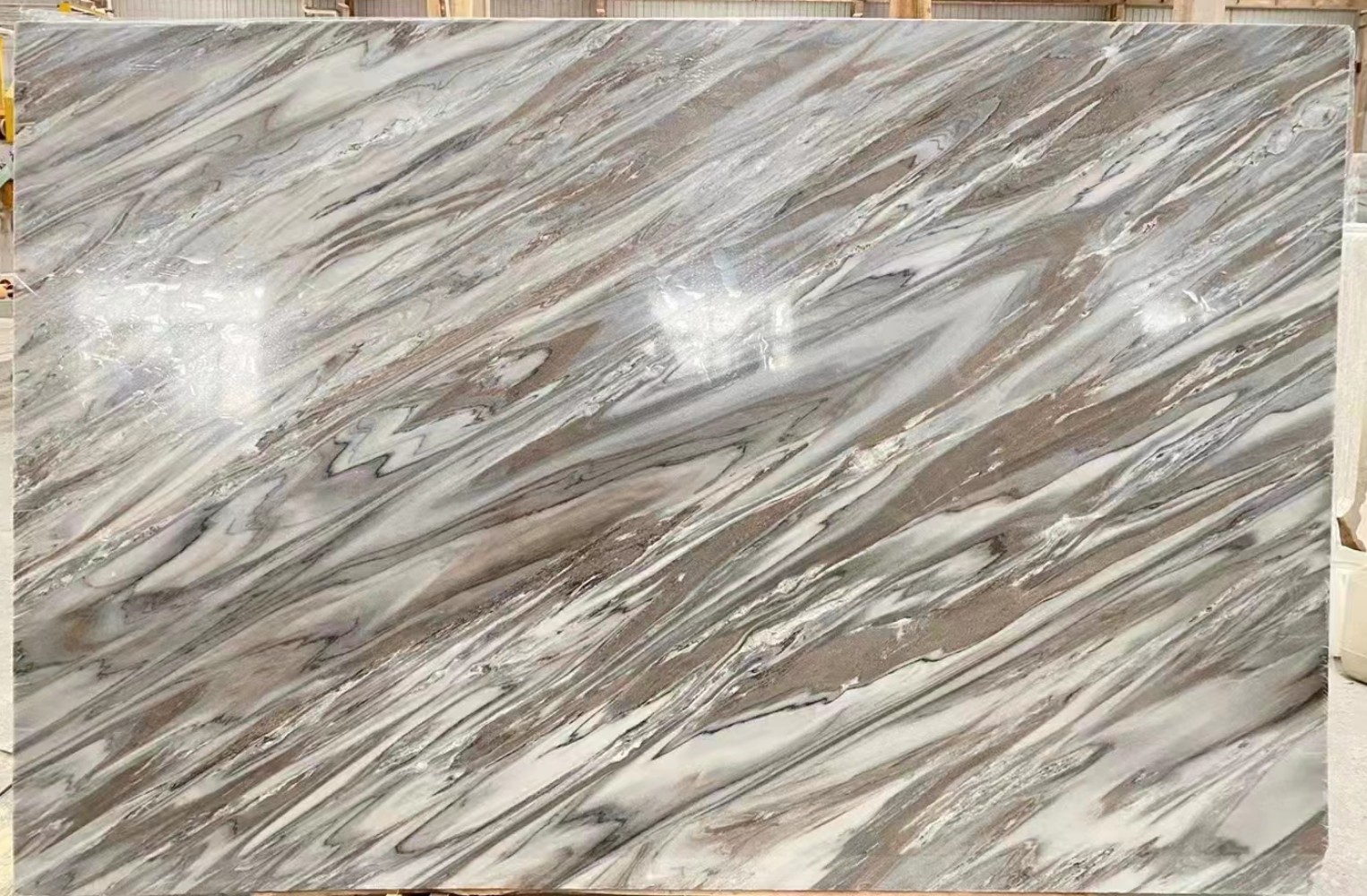 best selling Natural blue golden sand polished marble big slab for war or countertop