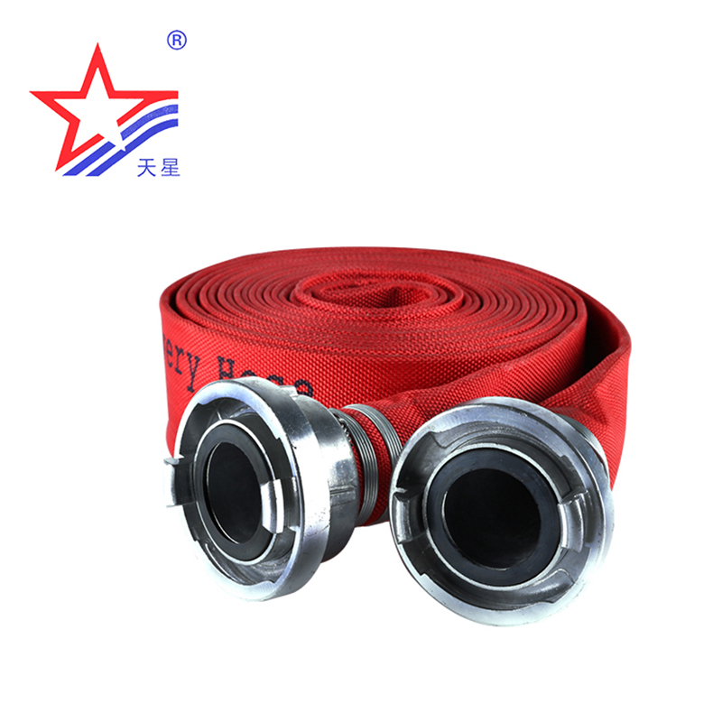High Quality Canvas Fire Hose Pvc Ribbed Flexible Fire Fighting Hose With Nature Rubber Cotton Canvas