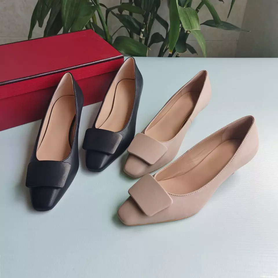 New Style Luxury Comfortable Walking Formal Women Midheels 45cm Ladies High Heeled Pumps Shoes Casual Dress Shoe
