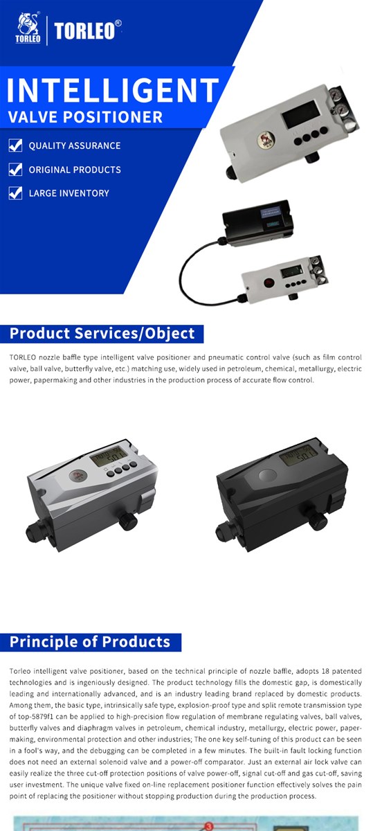 TORLEO Nozzle Baffle Type Intelligent Valve Positioner and Pneumatic Control Valve