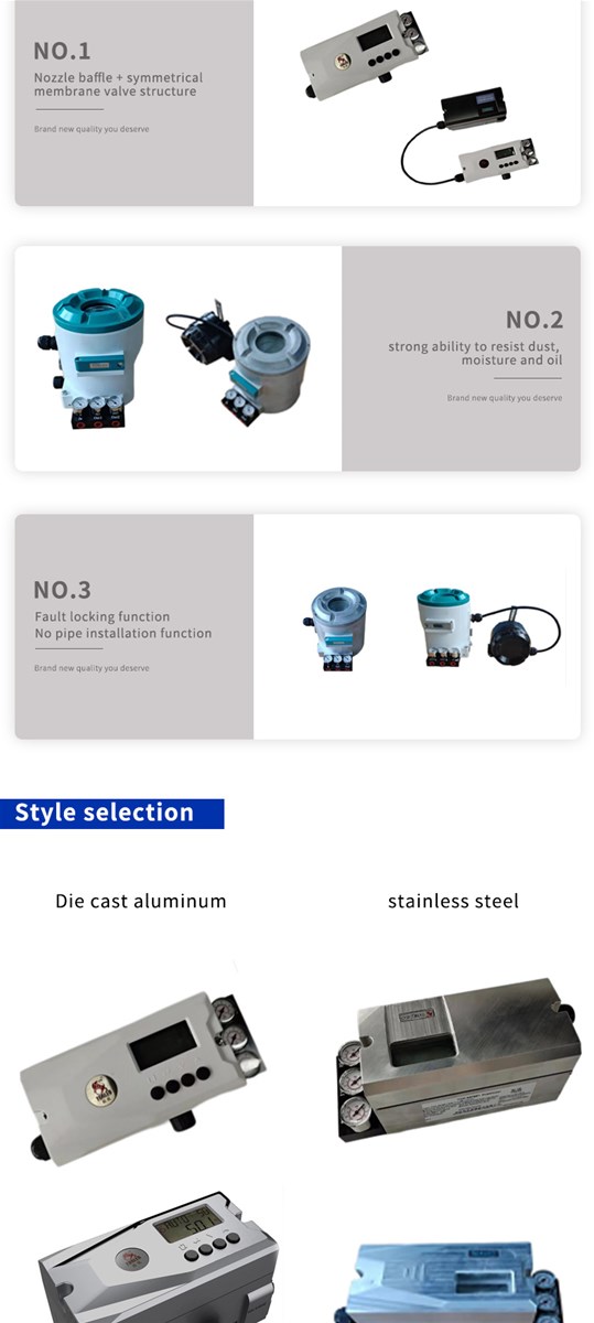 TORLEO Nozzle Baffle Type Intelligent Valve Positioner and Pneumatic Control Valve