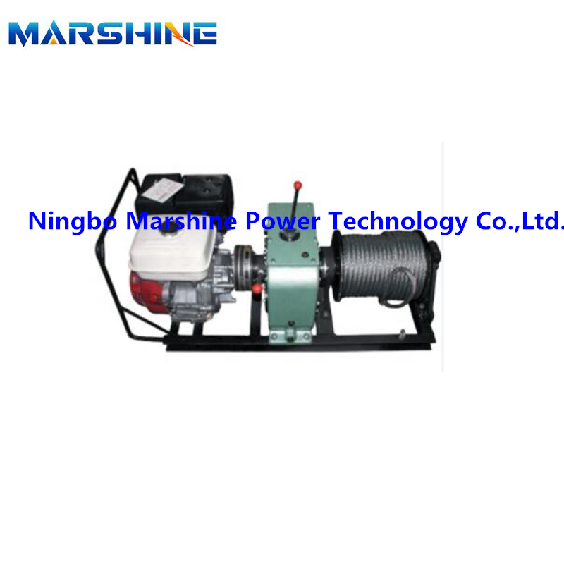 Gasoline or diesel engine powered construction hoist winch