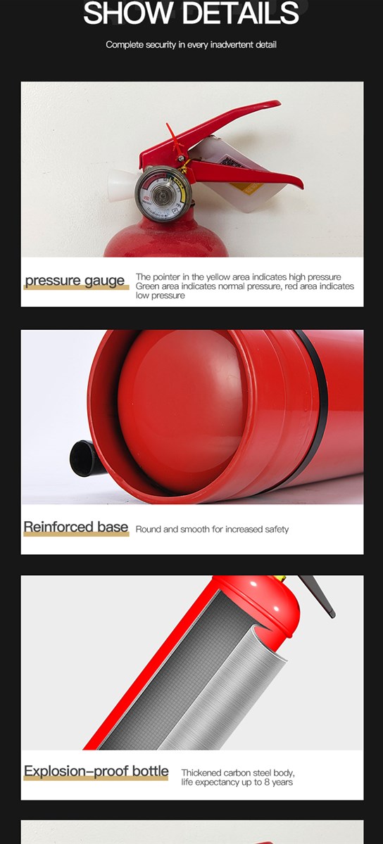 The simple dry powder fire extinguisher is a new type of efficient fire extinguisher which is light in weight and easy