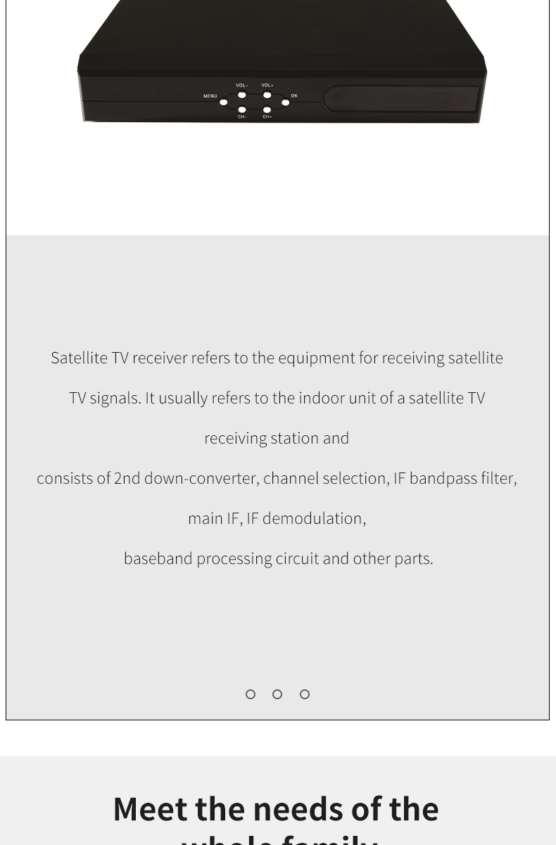 Satellite Receiver Customized according to customer requirements