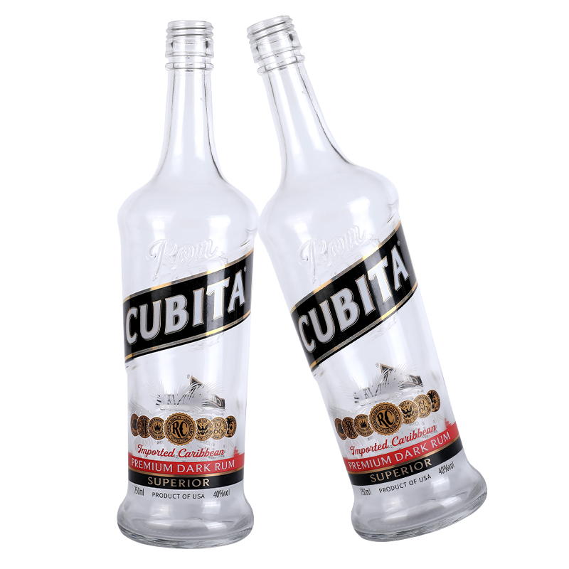 Cubita Rum using high temperature gold water transfer process patterns and styles support customization please contac