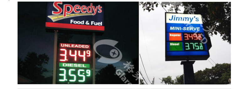 Gas Station Products Outdoor Four Number LED Gas Custom LED Gas Station Price Board