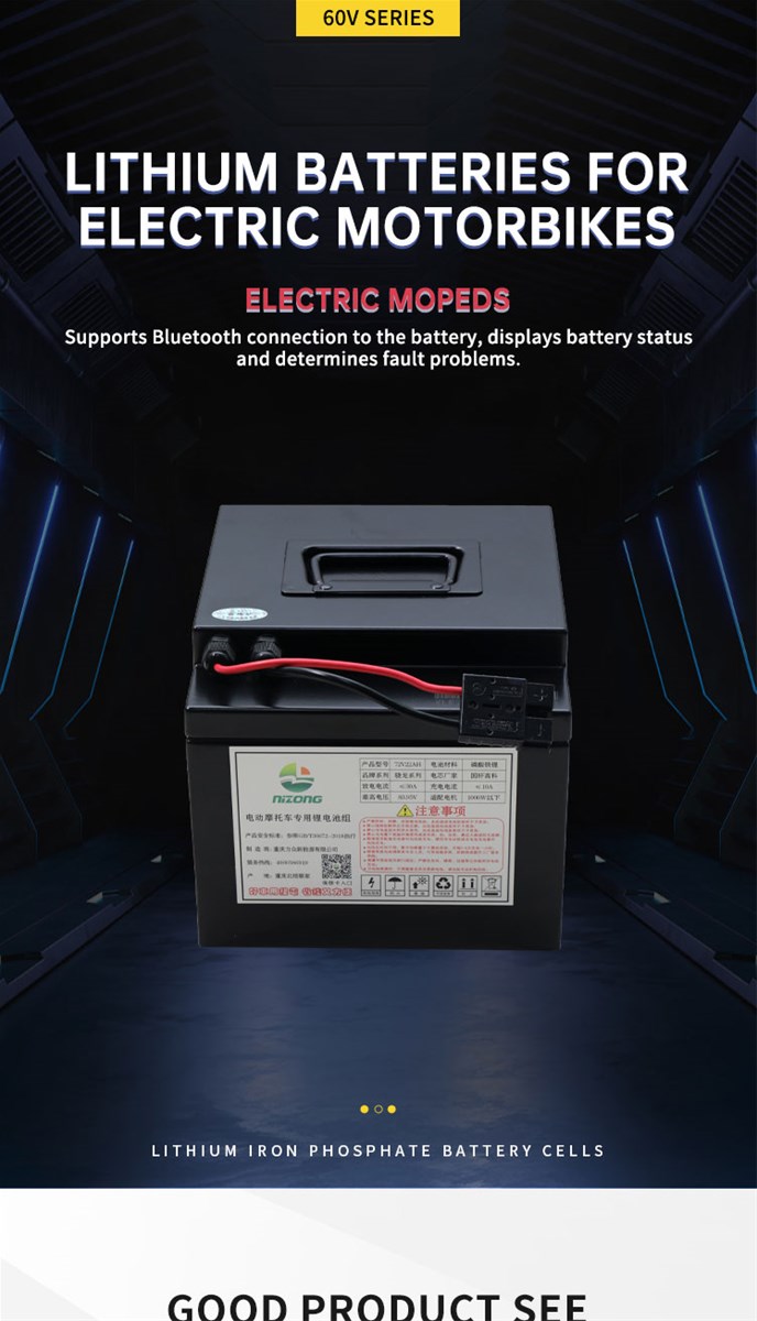Nizong 60V Series Lithium Battery for Electric MopedElectric Motorcycle