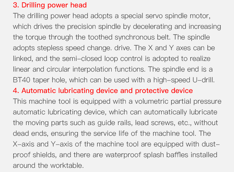 CNC drilling and milling machine