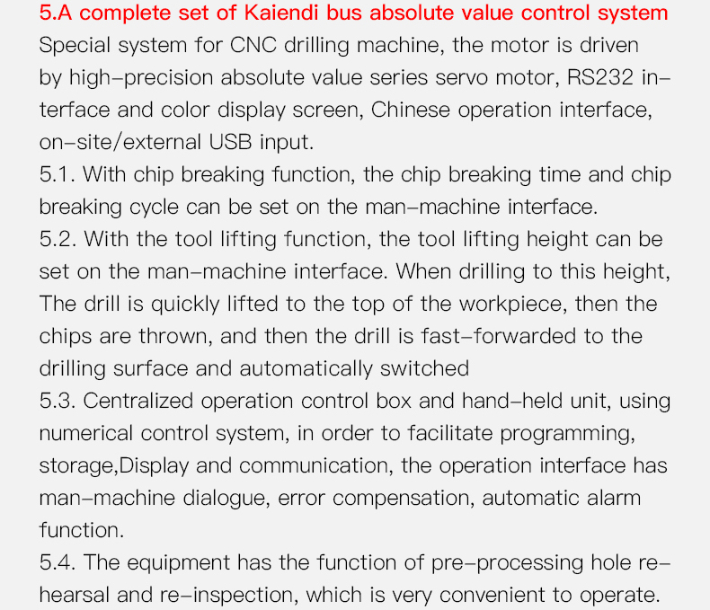 CNC drilling and milling machine