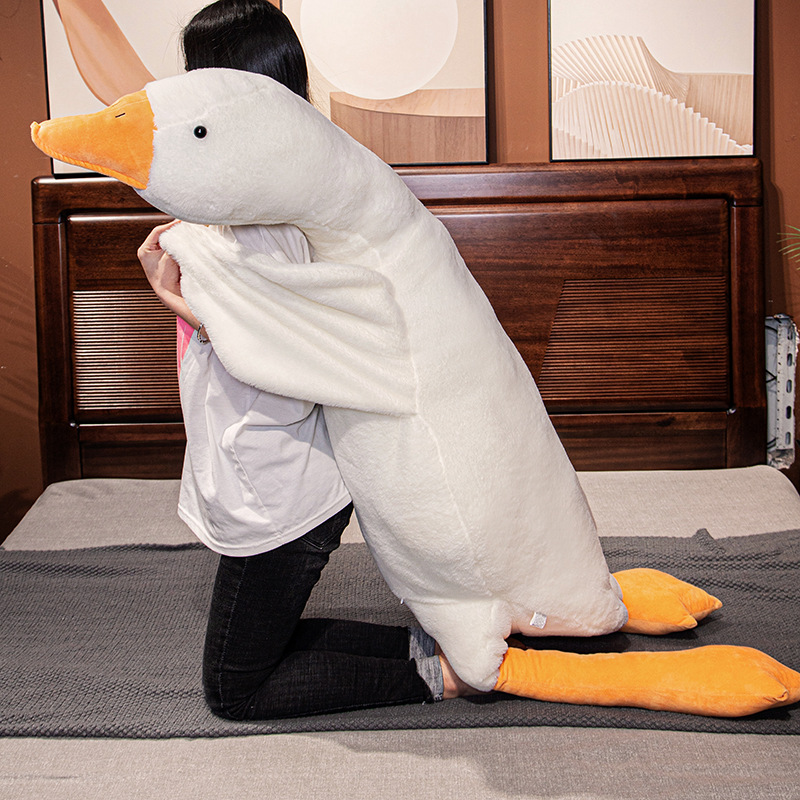 Goose Plush Toy Manufacturer Cute Giant Huge Goose Sleeping Plush Soft Swan Bed Pillows Stuffed Animal Toys