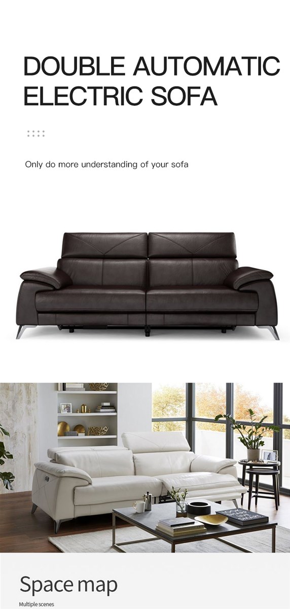 Leather double electric function chair Leather combination chair Modern home theater lazy electric recliner