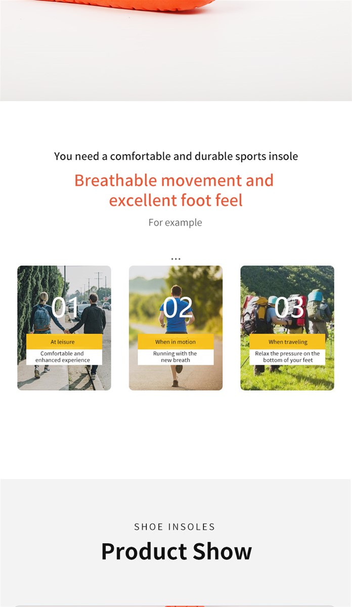 Extremely thick PU insoles support customization